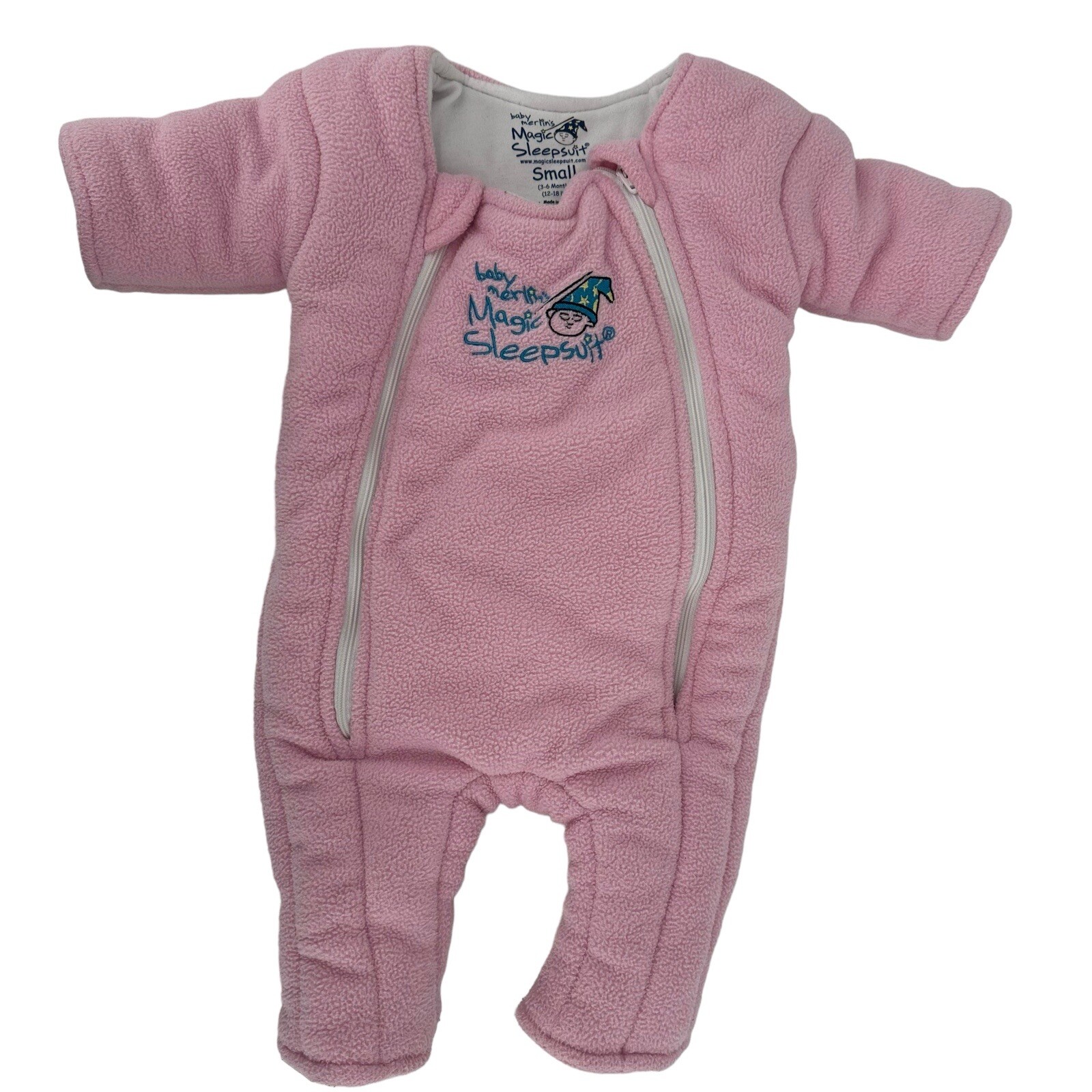 Baby Merlins Magic Sleepsuit Pink Sleep Transition Swaddle Size 3 6
