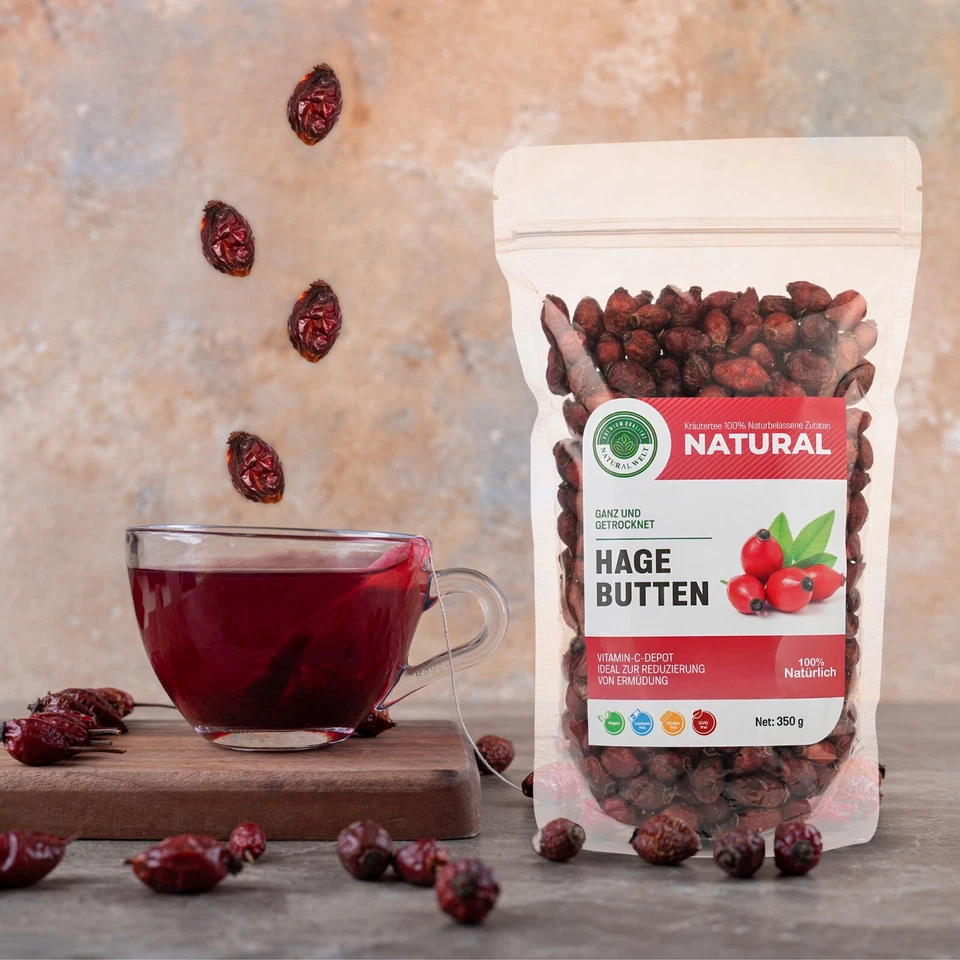Hagebutten ganz schonend getrocknet 350g die Vitamin C Quelle Hagebuttentee - Bild 3 von 4