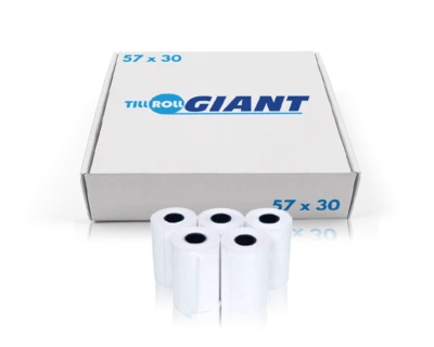 TILL ROLL GIANT 20 Rolls 57x30 Thermal Paper Till Rolls Compatible With Credit Card Machines