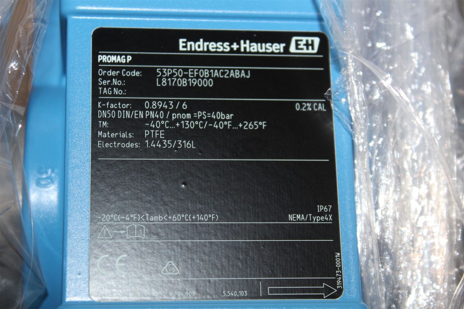 Endress + Hauser Promag P 53P50EF0B1AC2ABAJ Flow Meter DN50 2 eBay