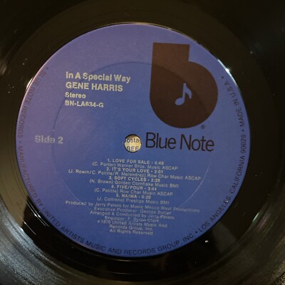 Gene Harris - In A Special Way LP - Blue Note Vinyl Record 1976