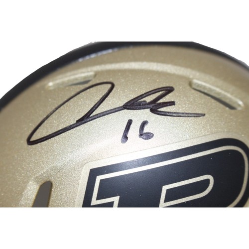 Aidan O'Connell Signed Purdue Boilermakers Gold Mini Helmet Beckett 43665 - Picture 2 of 5