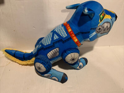 RINCO Nylon Blue Mechanical Robot Transformer Dog Stuffed