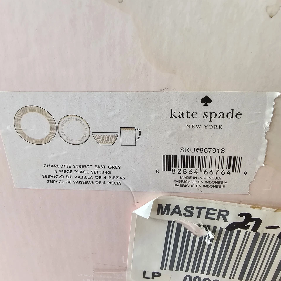 Kate Spade Charlotte Street East Slate 4-Piece Place Setting Dinnerware Set-Read - Image 2 of 4