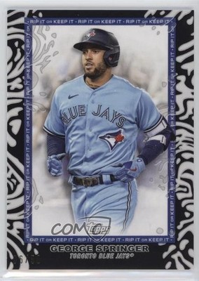 2022 Topps Rip Black Ripped 6/50 George Springer #47 4z8