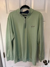 Greg Norman Shark Collection Men's XL 1/4 Zip Pullover Light Green