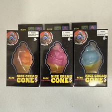 3-Nice Cream Cone Squishy Toy Slow Rise Stress Relief Sensory Fidget Ice Cream
