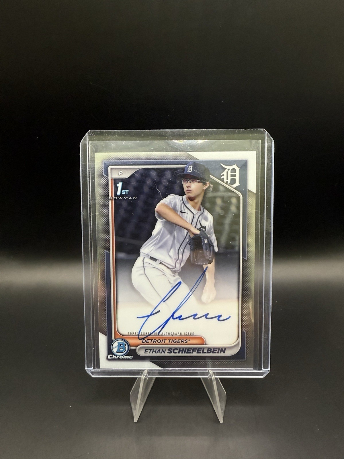 2024 Bowman Chrome Draft 1st Ethan Schiefelbein Auto Detroit Tigers #CPA-ES
