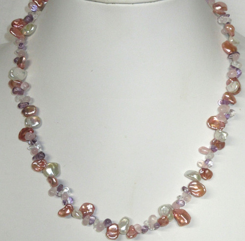 Honora Sterling Silver Keshi Pearl necklace