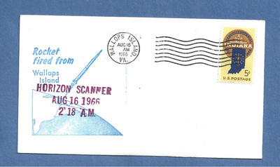 HORIZON SCANNER ROCKET FIRED AUG 16,1966 WALLOPS SWANSON SPACE COVER ...