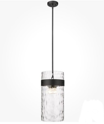 Z-Lite 3035P12-MB Fontaine Pendant Light 24.5''H x 13'' W in Matte Black