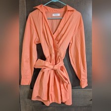 Bailey 44 Chanel Belted Wrap Cotton Blend Shirt Dress