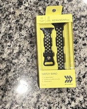 All In Motion Silicone Watch Band For Apple Watch 42/44/45/49, Ventilated, Black