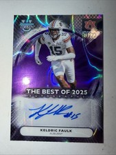 2025 Bowman Best University #BOA-KFA Keldric Faulk Purple Lava Auto /75
