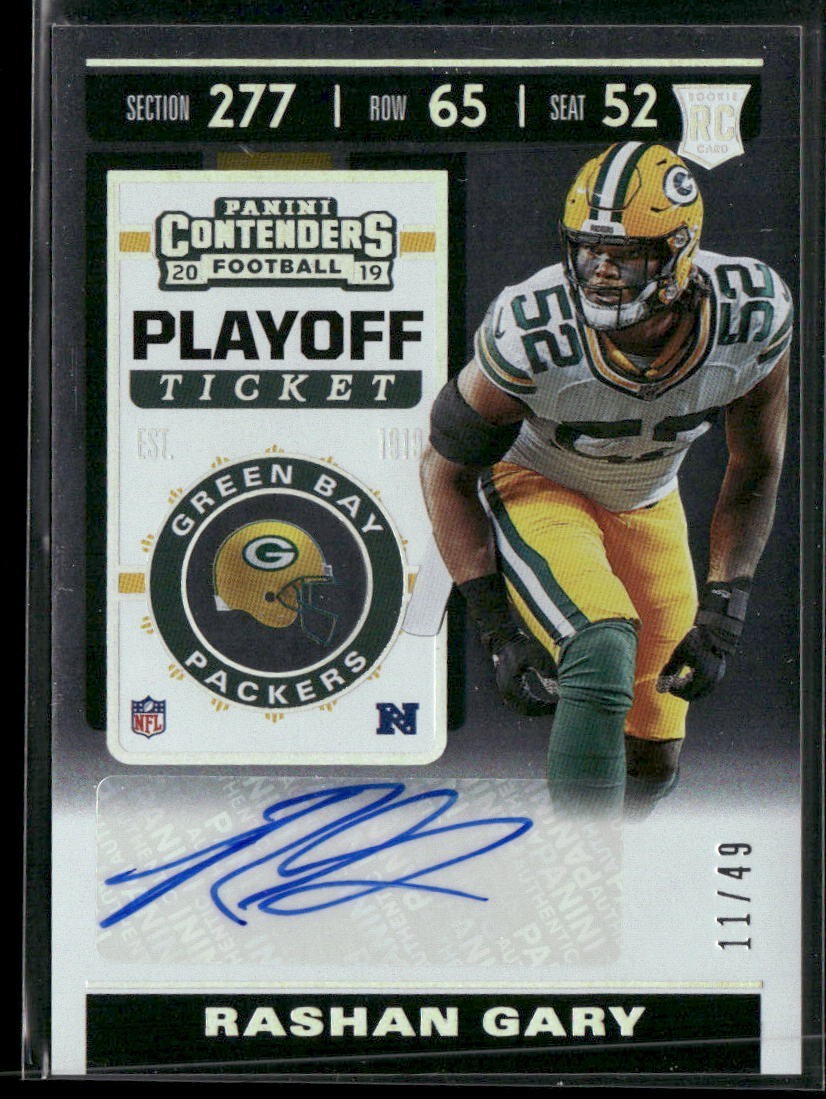 Rashan Gary Panini Contenders #246 Variation-Autograph-Playoff