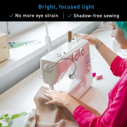 Ultra-Bright Sewing Machine Lamp with Long Flexible Arm and Self-Adhesive Mounts - Picture 4 of 10