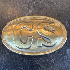 Replica Civil War Confederate CSA "C.S." Southern Rebel Belt Plate Buckle