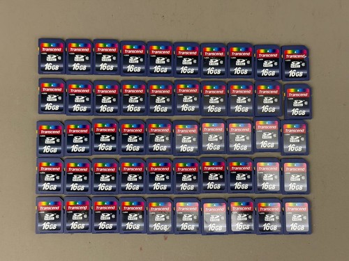 Lot of 50 Transcend 16GB SD Card