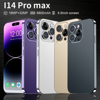 2026 i14 Pro Max 5G Unlocked Cell Phone 128GB Smartphone Android 15 Cheap Mobile