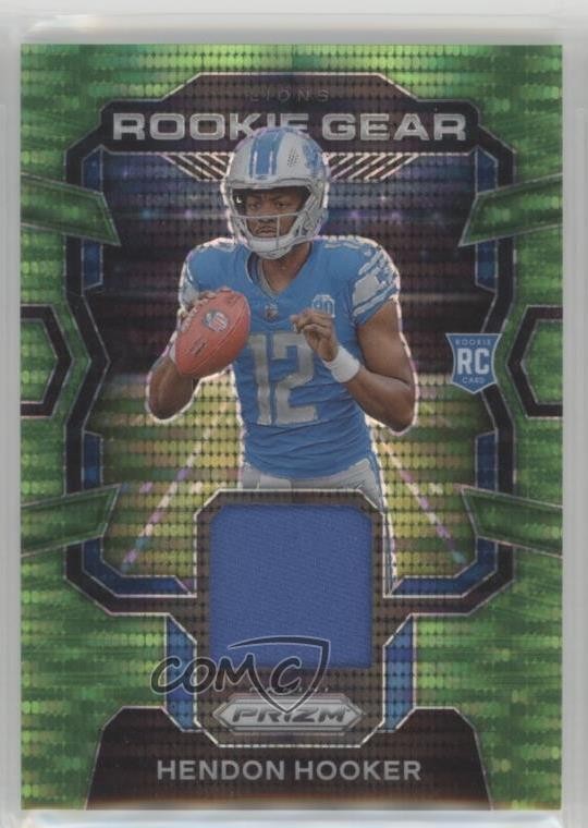 2023 Panini Prizm Rookie Gear Neon Green Pulsar Hendon Hooker #RG-HH RC 1k54