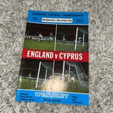 50  years old! 1975 England v Cyprus European Championship at Wembley Stadium