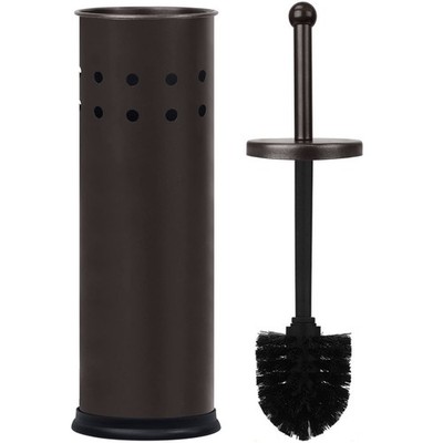 Blue Donuts Toilet Brush and Holder - Cleaning Bowl Cleaner, Stainless Steel,...