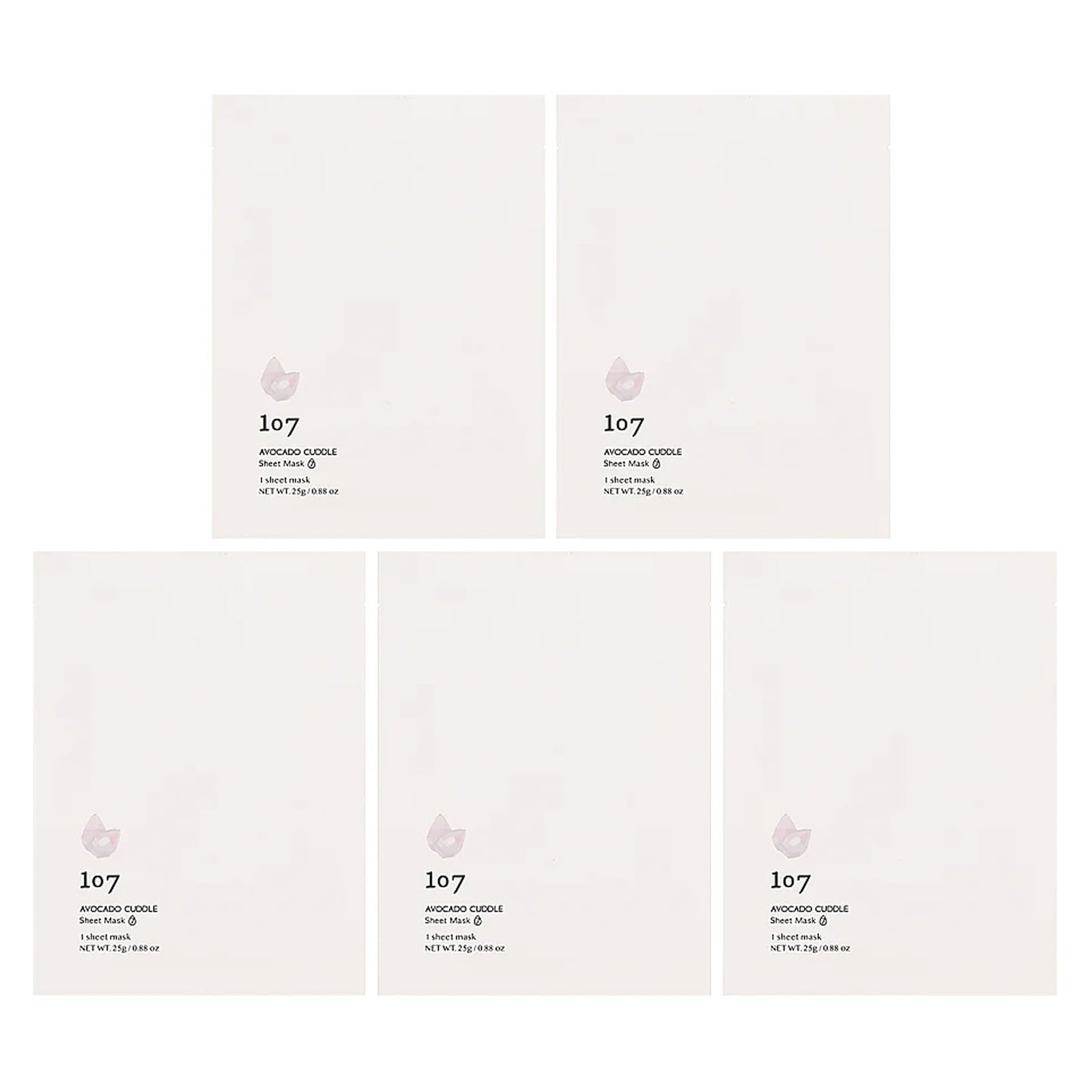 Avocado Cuddle Тканевые маски для красоты 5 шт 088 унции 25 г каждый 3990₽