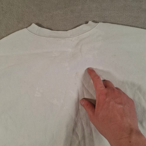 Carhartt Sweatshirt Mens Large White American Script Sweat Crewneck WIP Casual - Picture 10 of 14