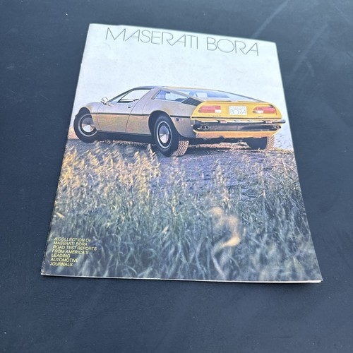 1973 Maserati Bora Road Test Car Dealer Sales Brochure  Vintage