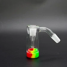 MINI 14mm 45° Glass Ash Catcher Reclaimer 5ml Silicone Container for Glass Bong