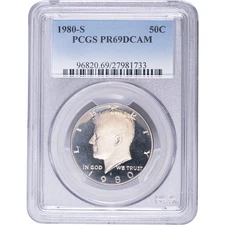 1980-S 50C Kennedy Proof Clad Half Dollar ~ PCGS PR69DCAM
