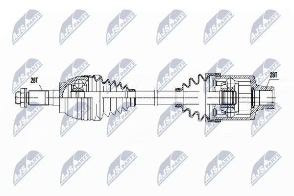 Nty Antriebswelle NPW-MZ-052 FüR Mazda Cr Bk CR19 Mzr BK12 BK14-image