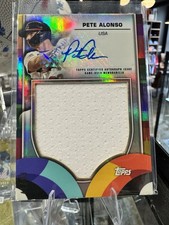 2023 Topps World Baseball Classic Auto Relic Pete Alonso #WBCRA-PA /99