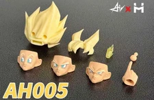 custom goku 1/12 shf Super Saiyan Full Power SSJ2 goku head kit（No Figure) AH005
