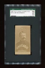 JIM McCORMICK 1886-87 OLD JUDGE N172 #306-3a- SGC 70 / 5.5 EX+ CHICAGO WHITE SOX