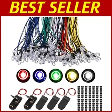 Colorful 12V LED Lights Kit – 220 Pcs with Wires & Holders for Easy Crafting