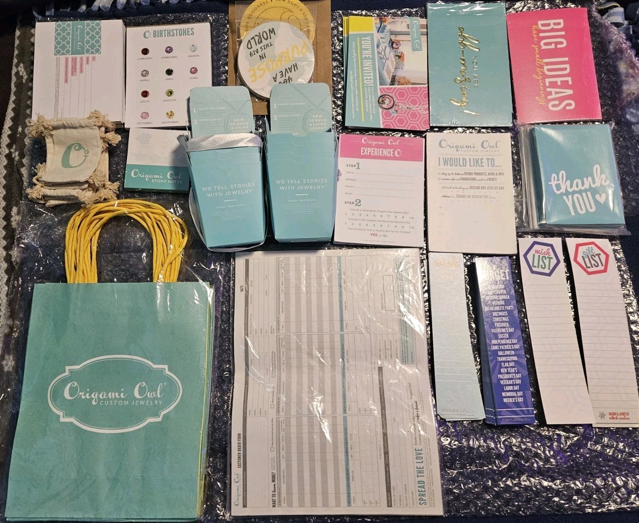 Origami Owl Brand Partner Supplies, Bags, Bookmarks, Ty and Boom Cards See Pics