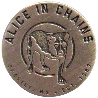 ALICE IN CHAINS METALL PIN # 1 THREE LEGGED DOG ANSTECKER BADGE BUTTON 2,5cm