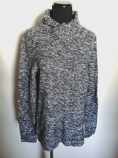NEW Express Women's Black  Gray Nylon Wool Long Sleeve Sweater Size Small
