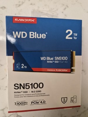 SanDisk WD Blue SN5100 M.2 2280 2TB PCIe 4.0 Internal NVMe Solid State Drive