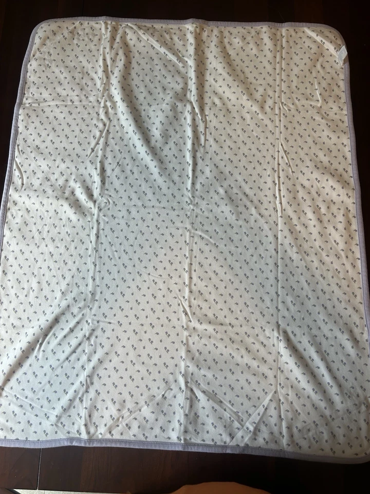 Manta de bebé Gymboree Ditsy 2000 floral púrpura Y2K de colección rara difícil de encontrar Foto 3 de 4