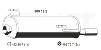 EndschalldäMpfer NachschalldäMpfer Ernst 505192 FüR 2A Peugeot 206 2D CC S16