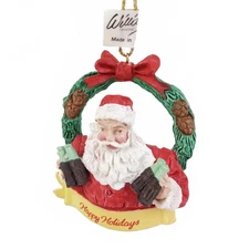 NIB 1989 Willitts Designs Coca Cola Santa Christmas Ornament Item 36033