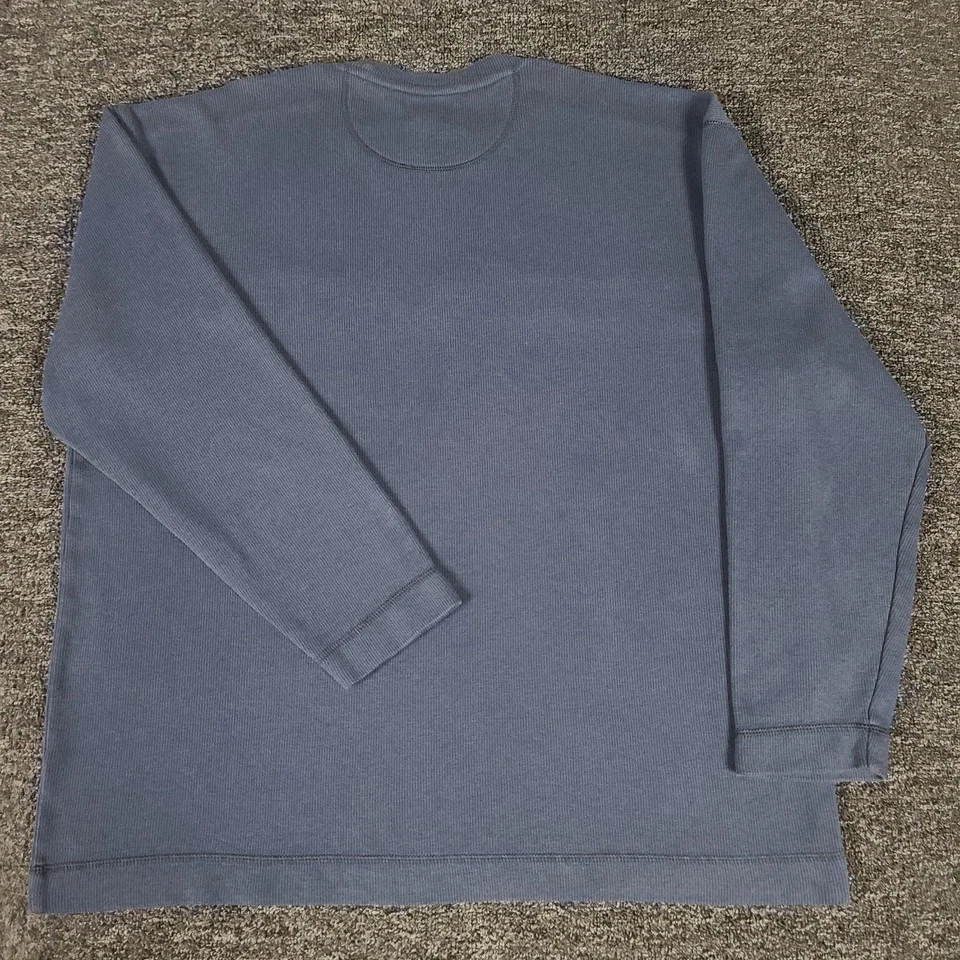 Method Shirt Mens XL Blue Y2K Retro Long Sleeve Crew Neck Preppy Pullover - Image 3 of 4
