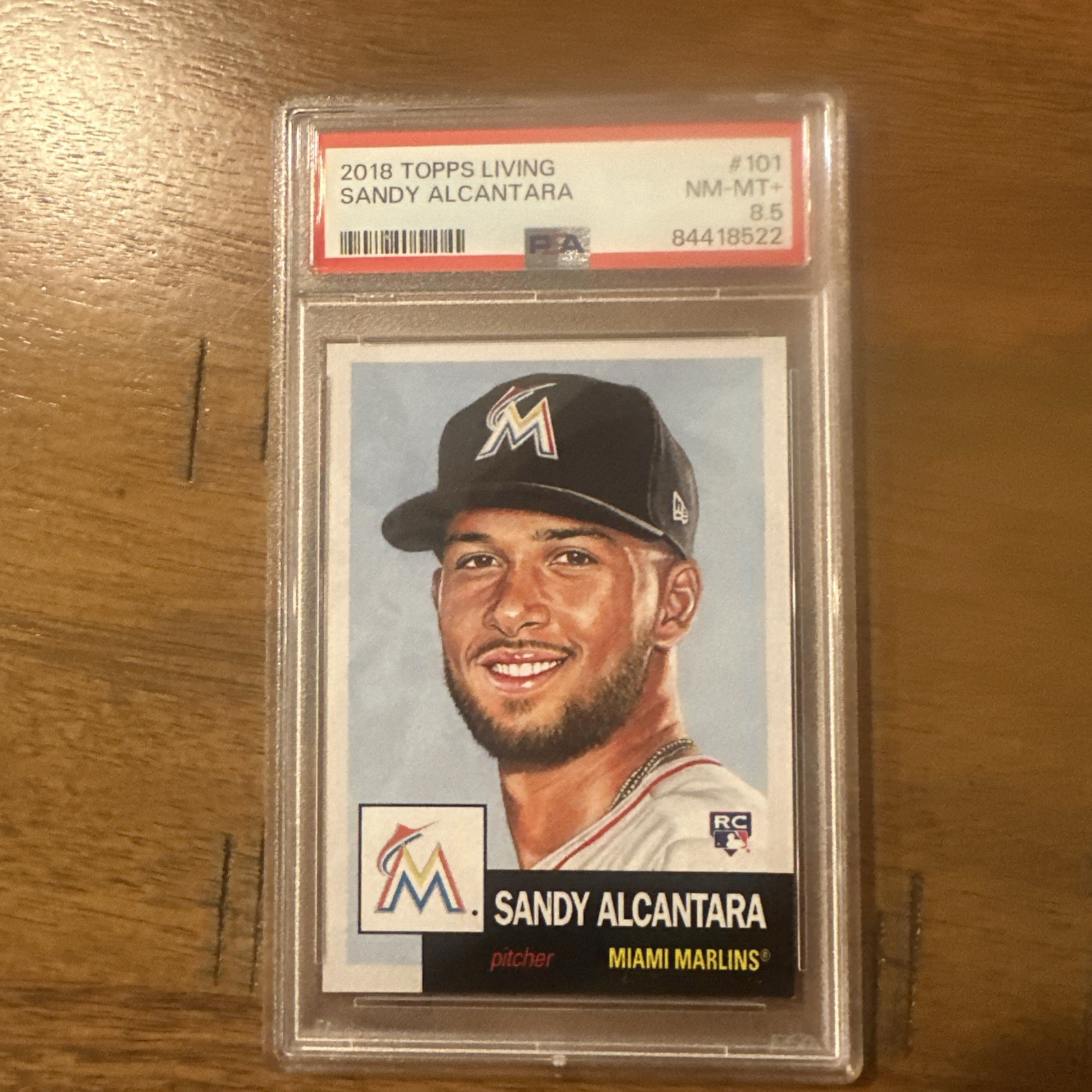 2018 Topps Living #101 Sandy Alcantara RC Card Graded PSA 9 Mint Sold Out