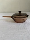 Vintage Visions Corning Pyrex Amber Glass .5 liter Sauce Pot with lid USA