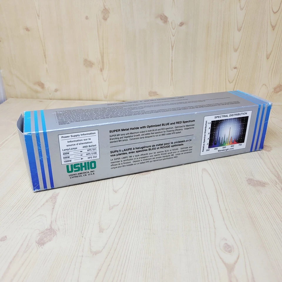 Ushio HiLux Gro MH Blue 600w Metal Halide Hortilux Light Lamp Bulb - Image 2 of 4