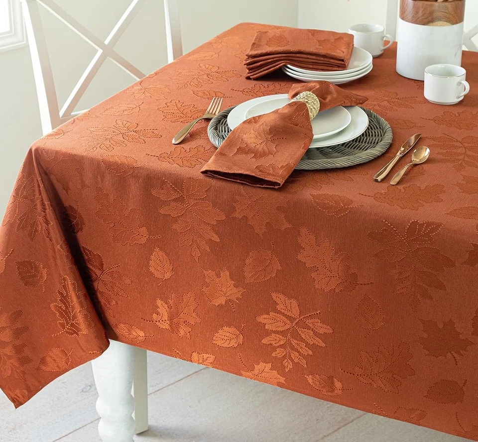 BENSON MILLS AUTUMN RAISED JACQUARD TABLECLOTH 60" x 144" POLYESTER COTTON NEW - Image 2 of 4