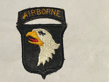 Patch US 101st AIRBORNE  tab détaché et cousu WW2 - ORIGINAL