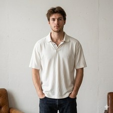 Burberry Golf Polo Shirt Mens Medium White Nova Check Trim Polo Old Money